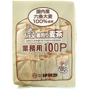 （まとめ）伊勢惣 麦茶 業務用100P 1パック(100袋)【×5セット】
