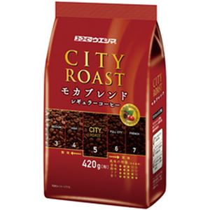 （まとめ）ユーコーヒーウエシマ シティーロースト  モカブレンド  1袋(420g)【×10セット】