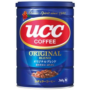 （まとめ）UCC オリジナルブレンド 缶 360g 1本【×5セット】