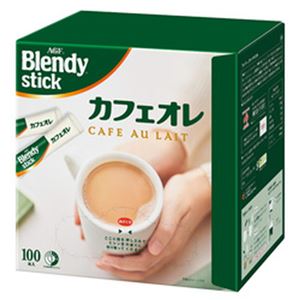 （まとめ）AGF ブレンディ スティック カフェオレ 1箱(12.0g×100本)【×3セット】