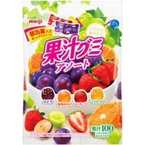 （まとめ）明治 果汁グミアソート個包装    1パック(90g)【×10セット】