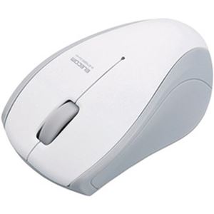 （まとめ）エレコム 静音Bluetoothマウス(IR LED3ボタン) ホワイト M-BT15BRSWH 1個【×2セット】