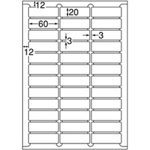 （まとめ）スリーエムジャパン エーワン  ラベルシール[プリンタ兼用] A4四辺余白付角丸 ホワイト 1パック(36面 1片サイズ:60×20mm 22シート入) 72236【×5セット】