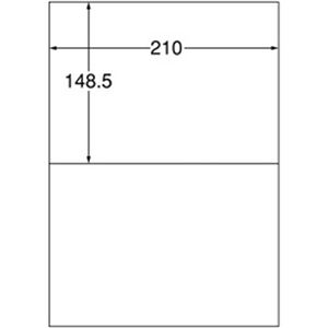 （まとめ）スリーエムジャパン エーワン  ラベルシール[プリンタ兼用] A4 ホワイト 1パック(2面 1片サイズ:210×148.5mm  22シート入) 72202【×5セット】