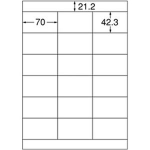 （まとめ）スリーエムジャパン エーワン  ラベルシール[プリンタ兼用] A4 18面 上下余白付 ホワイト 1パック(18面 上下余白付 サイズ:70×42.3mm 22シート入) 72318【×5セット】