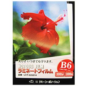 （まとめ）ラミーコーポレーション ラミネートフィルム B6 100枚 20700【×10セット】