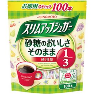 （まとめ）味の素 スリムアップシュガー 1袋(1.7g×100本)【×10セット】