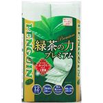 （まとめ）丸富製紙 ペンギンティーフラボン緑茶の力 トリプル(3枚重ね) 1パック(12ロール)【×10セット】