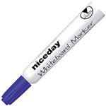 （まとめ）オフィスデポオリジナル niceday ホワイトボードマーカー 丸芯 2.5mm 青 1箱(12本)【×10セット】