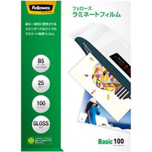 （まとめ）フェローズ ラミネートフィルムBasic100 B5 188x263mm 5849001 1パック(25枚)【×10セット】