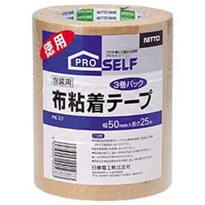 ニットー 布粘着テープ 1パック/3巻  1箱(12パック)