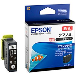 （まとめ）EPSON 純正インクカートリッジ KUI-BK-L ブラック(増量) 単位:1個【×3セット】