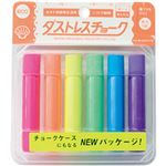 （まとめ）蛍光チョーク 6色 1パック(6本入)【×10セット】