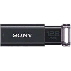ソニー USBメモリ USM-Uシリーズ 128GB ブラック  1個 型番:USM128GU B