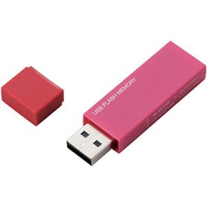 （まとめ）エレコム USB2.0対応 キャップ式USBメモリ 16GB ピンク MF-MSU2B16GPN 1個【×3セット】