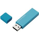（まとめ）エレコム USB2.0対応 キャップ式USBメモリ 32GB ブルー MF-MSU2B32GBU 1個【×3セット】