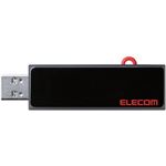 （まとめ）エレコム USB3.1対応 スライド式USBメモリ 8GB ブラック MF-KCU3A08GBK 1個【×3セット】