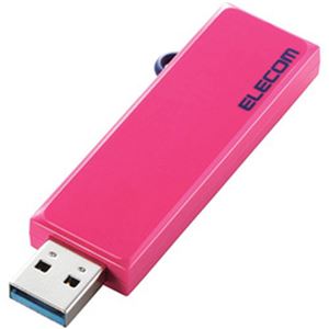 （まとめ）エレコム USB3.1対応 スライド式USBメモリ 16GB ピンク MF-KCU3A16GPN 1個【×3セット】