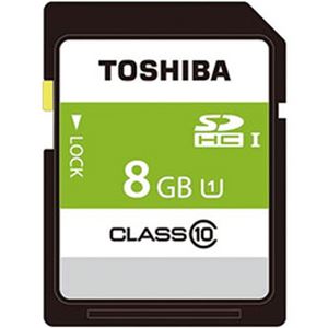 （まとめ）東芝  SDカード  8GB 1個 SDAR40N08G【×5セット】
