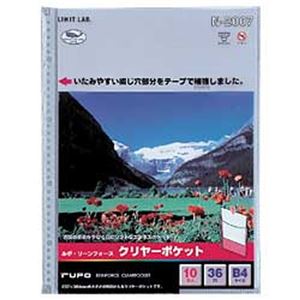 （まとめ）リヒトラブ クリアポケット 10枚入 B4タテ グレー【×10セット】