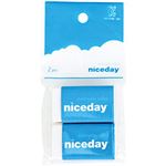 （まとめ）オフィスデポオリジナル niceday 消しゴム 10g 1パック(2個)【×100セット】