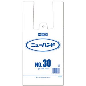 （まとめ）ニューハンド(乳色)NO.30 レジ袋 100枚入【×10セット】