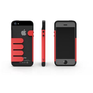 HandHold ブラック／レッド FB102-BKRD iPhone5用ケース - 拡大画像