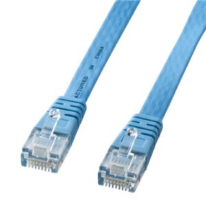 サンワサプライ エンハンスドカテゴリ6フラットケーブル（ライトブルー・10m） KB-FL6E-10LB