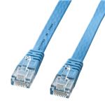 サンワサプライ エンハンスドカテゴリ6フラットケーブル（ライトブルー・10m） KB-FL6E-10LB