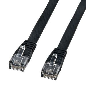 サンワサプライ エンハンスドカテゴリ6フラットケーブル（ブラック・7m） KB-FL6E-07BK