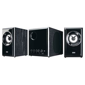 サンワサプライ 木製2.1chマルチメディアスピーカー MM-SPWD3BKN