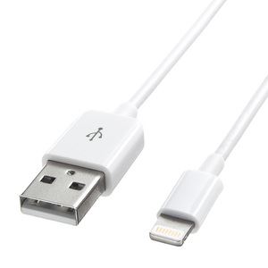 サンワサプライ ライトニングケーブル白1m KB-IPLT10KW