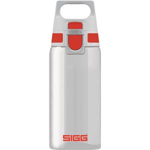 SIGG ワンタッチ式トライタン製ボトル トータルクリア ワン（レッド 0．5L）