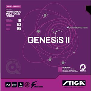 STIGA（スティガ） 裏ソフトラバー GENESIS II SPIN M（ジェネシス II スピン M） BLACK 厚