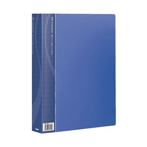 (業務用セット) A4クリアブック 100ポケット ベーシックカラー CB1036B-N ブルー【×5セット】 - 拡大画像