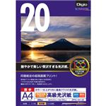 (まとめ) インクジェット用紙 100年台紙に貼れる高級光沢紙 厚手 A4 20枚 JPPG-A4-20【×5セット】