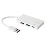 Digio2 USB3.0 3ポートハブ TypeA+C UH-3093 ホワイト