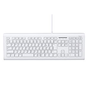 Digio2 有線静音キーボード U246 ホワイト FKB-U246W