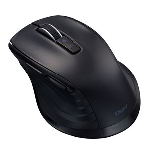Digio2 BluetoothブルーLEDマウス F_Line 静音／5ボタン BKF146 ブラック MUS-BKF146BK