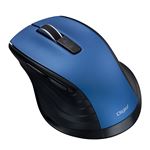 Digio2 BluetoothブルーLEDマウス F_Line 静音／5ボタン BKF146 ブルー MUS-BKF146BL