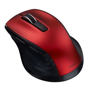 Digio2 BluetoothブルーLEDマウス F_Line 静音／5ボタン BKF146 レッド MUS-BKF146R