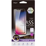 Digio2 iPhone X用 液晶保護ガラスフィルム 全画面保護／ブラックフレーム付・フルガラス仕様 SMF-IP171GRBK