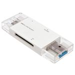 Digio2 USB3.0 Type-Cカードリーダー／ライター SD+microSD用 DC3SD71 ホワイト CRW-DCSD70W