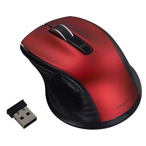 Digio2 小型無線BlueLEDマウス 静音／5ボタン RKF141 レッド MUS-RKF141R