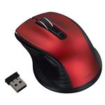 Digio2 小型無線BlueLEDマウス 静音／5ボタン RKF141 レッド MUS-RKF141R
