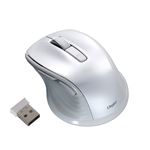 Digio2 小型無線BlueLEDマウス 静音／5ボタン RKF141 ホワイト MUS-RKF141W
