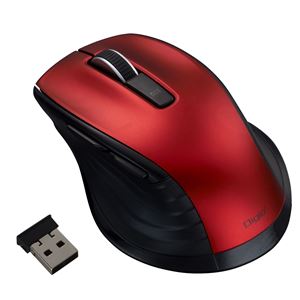 Digio2 無線BlueLEDマウス F_Line 静音／5ボタン RKF144 レッド MUS-RKF144R