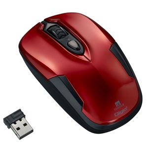 （業務用3セット） Digio2 無線静音マウス 3ボタン／IR／LEDマウス レッド MUS-RIT126R