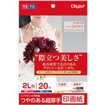 （業務用5セット） Digio2 インクジェットプリンタ用紙 印画紙タイプ 2L／20枚 JPSK2-2L-20