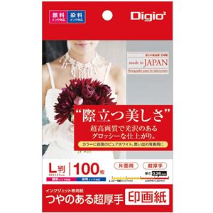 （業務用5セット） Digio2 インクジェットプリンタ用紙 印画紙タイプ L／100枚 JPSK2-L-100